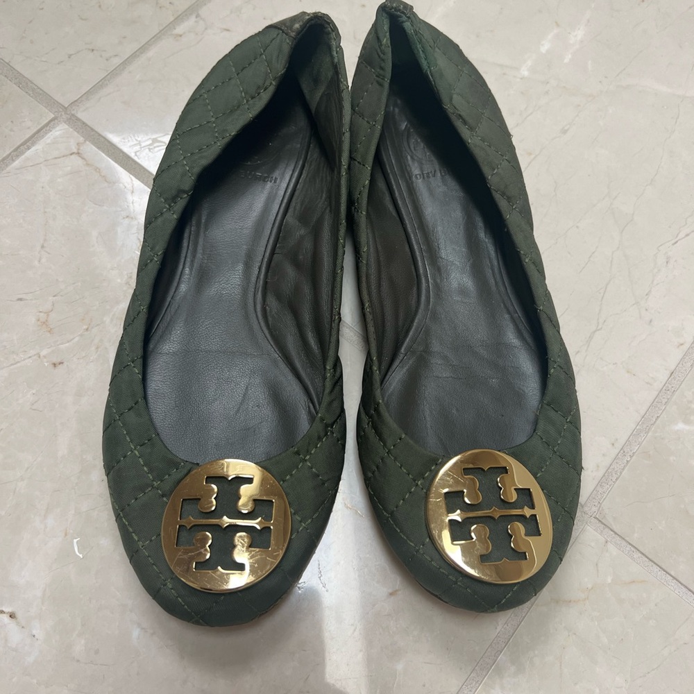 Quilted Tory Burch Flats Womens 8